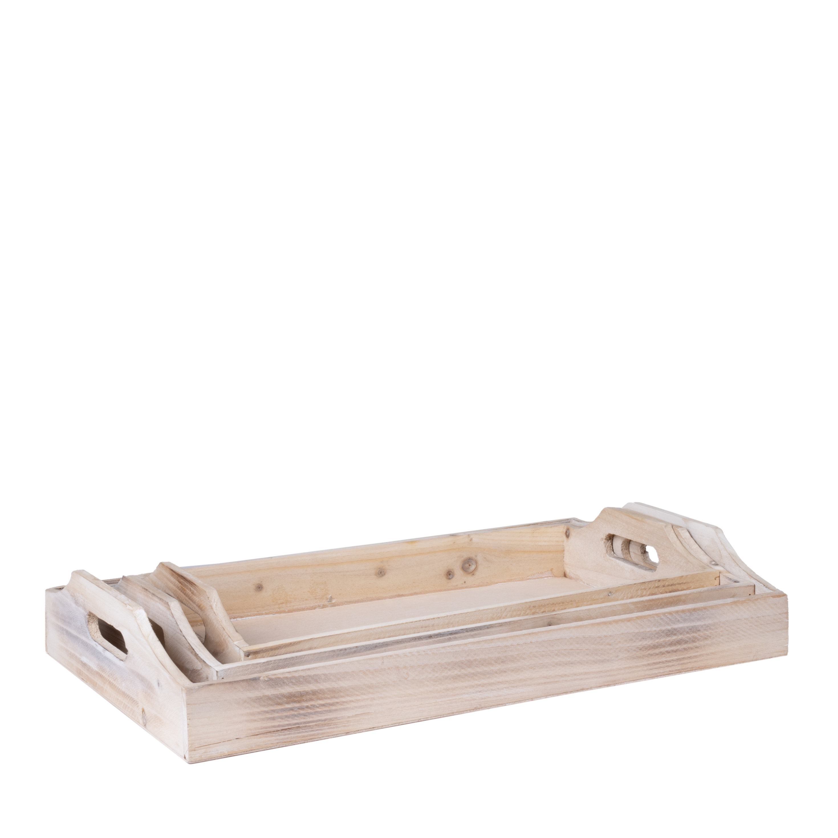 Wooden tray 46x30xH8cm, 42x26xH7,5cm, 38x22xH7cm,3pcs